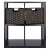 Winsome 27.05" 3pc Timothy Storage Shelf with Baskets Black/Chocolate : Cubby Organizer, No Assembly Required - 4 of 4