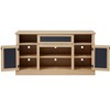 VYNXARIA Embossed Pattern TV Stand, TV and Media Console with Open and Closed Storage Space and sliding door for Living Room & Bedroom, LIGHT OAK - 4 of 4