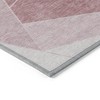 Blush Pink And Ivory Geometric Washable Indoor Outdoor Area Rug - 4 of 4