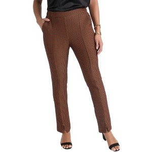 Jessica London Women's Plus Size Bi-Stretch Slit Front Ankle Pant - 1 of 2