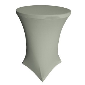 Slickblue Round Spandex Table Cover – Fits 32" or 36" Dia. x 42" High Tables, Wrinkle-Free Stretch Fit, 10 Colors - 1 of 3