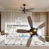 Siljoy 46-in Rustic Cage Ceiling Fan with Walnut or Black Color Blades Ceiling Fan With Lights- Remote Included ( 5-Blade Bulb not included) - 3 of 4