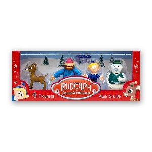 Talicor Rudolph the Red-Nosed Reindeer Classic 4-Pack Figurine Set 2″ - 1 of 1