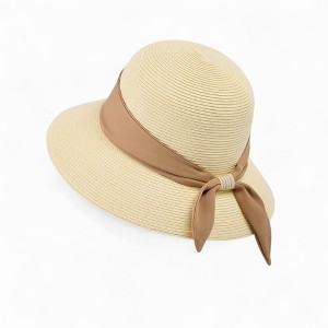 Anna-Kaci Women's Woven Floppy Sun Hat with Wide Ribbon Knot Detail and Curved Brim - 1 of 4