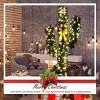 Costway Pre-Lit Cactus Christmas Tree 7Ft LED Lights Ball Ornaments - image 3 of 4