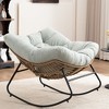 Lyngins Modern Indoor Leisure Rocking Chair with Thicken Seat Cushion,Comfy Accent Reclining Chair for Living Room,Nursery - 4 of 4