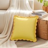 REGALWOVEN Cotton Throw Pillow Covers with Scalloped Wavy Edge Designs for Sofa Couch Living Room Home Decor 18 x 18 Inch 1 Pc - 2 of 4