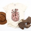 Simply Sage Market Pink Guitar Floral Garment Dyed Tee - 3 of 4
