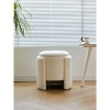 Nordlys hite Bouclé Pouf Vintage Style Upholstery Living Room - 2 of 4