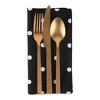 Design Imports  Polka Dot Printed Napkin Set 4 Piece, Black/White, 18X18" - 2 of 4