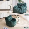 Soft Corduroy Bean Bag Chair with Memory Foam Filling, Tufted Round Lounge Seat for Modern Indoor Spaces, No Assembly Needed-Baofuwish - 2 of 4