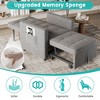 Sleeper Sofa Chair Bed, 3-in-1 Sofa Bed with Comfortable Sponge, 5 Gears Adjustable Backrest Lounge Chair - 4 of 4