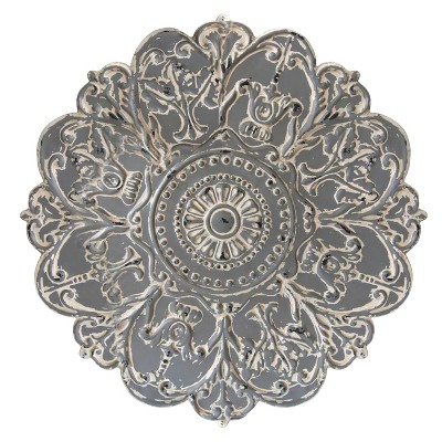 28" Medallion Wall Decor Gray - Stratton Home Décor