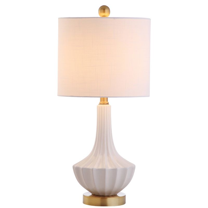 21.5&#34; Ceramic Parker Mini Table Lamp (Includes LED Light Bulb) White - JONATHAN Y, 1 of 10