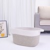 Unique Bargains Woven Handcrafted Cotton Rope Decorative Storage Basket 19" x 13.5" x 11" - 4 of 4