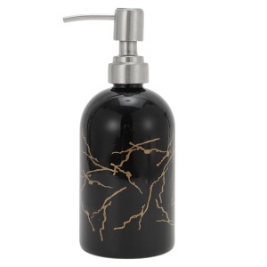 Unique Bargains Durable Cylinder Marble Soap Dispenser 1 Pc - 1 of 4