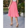 Women's Pleated Chiffon Midi Skirt, High Elastic Waist A-Line Swing Skirt - 4 of 4