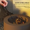 CAVINAS 19" Fire Pit with Poker Outdoor Grill Durable Outside Grills Outdoor Cooking for Outdoor Grilling and Travel - 3 of 4