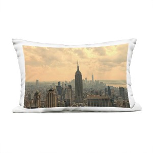 Stupell Industries NYC Skyline with Clouds Outdoor Decorative Throw Pillow, 14 x 20 - 1 of 3