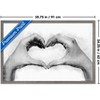 Trends International Reinders: Romantic Black & White - Love Sign Framed Wall Poster Prints Barnwood Framed Version 22.375" x 34" - 3 of 4