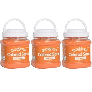 READY 2 LEARN™ Colored Sand - Orange - 2.2 lb. Jar - Pack of 3 - 1 of 4