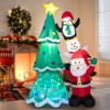Tangkula 8.7 FT Inflatable Christmas Tree and Santa Claus, Blow up Christmas Tree with Santa Penguin & Snowman Xmas Outdoor Inflatable Decoration - 3 of 4