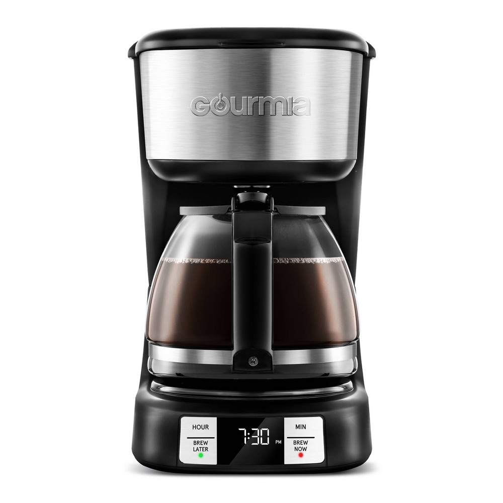 Photos - Coffee Maker Gourmia 5 Cup Programmable Drip  with Brew Later Black 