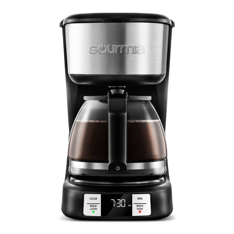 Gourmia 5 Cup Programmable Drip Coffee Maker with Brew Later Black, 1 of 10