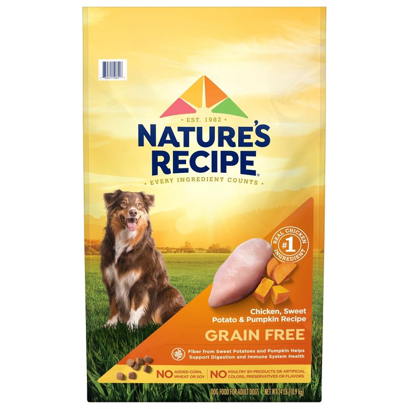 Nature's Recipe Grain Free Chicken, Sweet Potato & Pumpkin Recipe Adult Dry Dog Food, 1 of 13