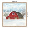 Amanti Art 22"x22" Winter Barn Quilt IV by Tara Reed Framed Canvas Wall Art - 4 of 4