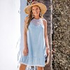 Women's Striped Embroidered Sundress with Lace Trim - Cupshe - 2 of 4
