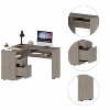 Lyngins L-Shaped Office Desk with CPU Storage,Computer Desk with 2 Drawers and 1 Shelf for Home Office,Company - 4 of 4
