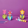3ct 3D Wood Flowers Painting Craft Kit- Mondo Llama™ - 2 of 4