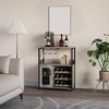 Farmhouse Wine Bar Cabinet With Lights Detachable Wine Rack and Storage Cabinet Kitchen Buffet Cabinet With Glass Holder and Door Buffet Sideboard - 4 of 4