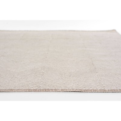 Taupe Herringbone Hand Tufted Wool Area Rug 2' x 3'