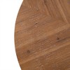 NicBex 31.5" Retro Round Table with Carved Pine Wood Top&Steel Crisscross Legs,Stylisg Accent End Table Center Table for Living Room,220lbs Max - 4 of 4