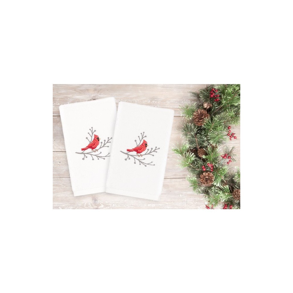 Photos - Towel 2pk Cardinal Hand  Set White - Linum Home Textiles: Midweight, Terry,