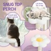 33in Cat Tree, Multi-level Cat Tower with Cat Scratching Post with Curved Perch, Cozy Cat Condo, Padded Top Bed for Kittens and Indoor Cats, Purple - 2 of 4