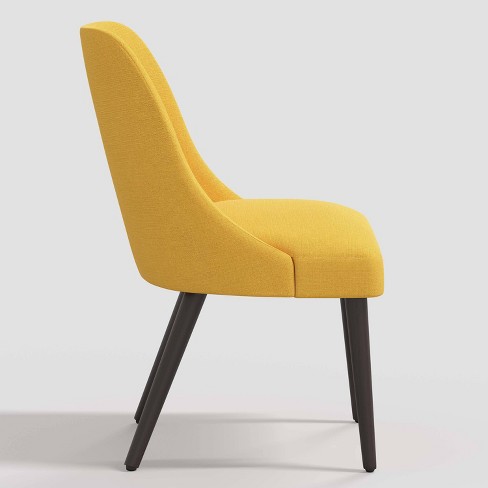 Geller Modern Dining Chair in Linen French Yellow Threshold