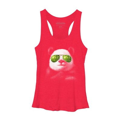 Women's Design By Humans cool panda By jun_salazar216 Racerback Tank Top