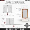 Rev-A-Shelf Double Pullout Trash Cans 27 qt. for Kitchen, White, RV-15KD-11C S - 4 of 4