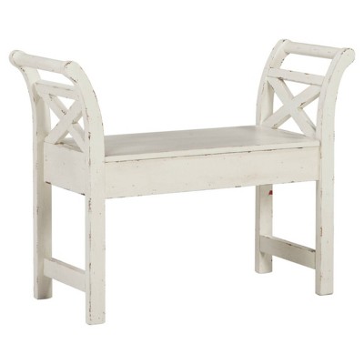 Heron Ridge Accent Bench White - Signature Design by Ashley