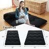 Foldable Japanese Futon Mattress, 3-in-1 Floor Sleeping Mat with 5-Layer Design, Roll Up Tatami Bed for Apartments & Travel - 2 of 4