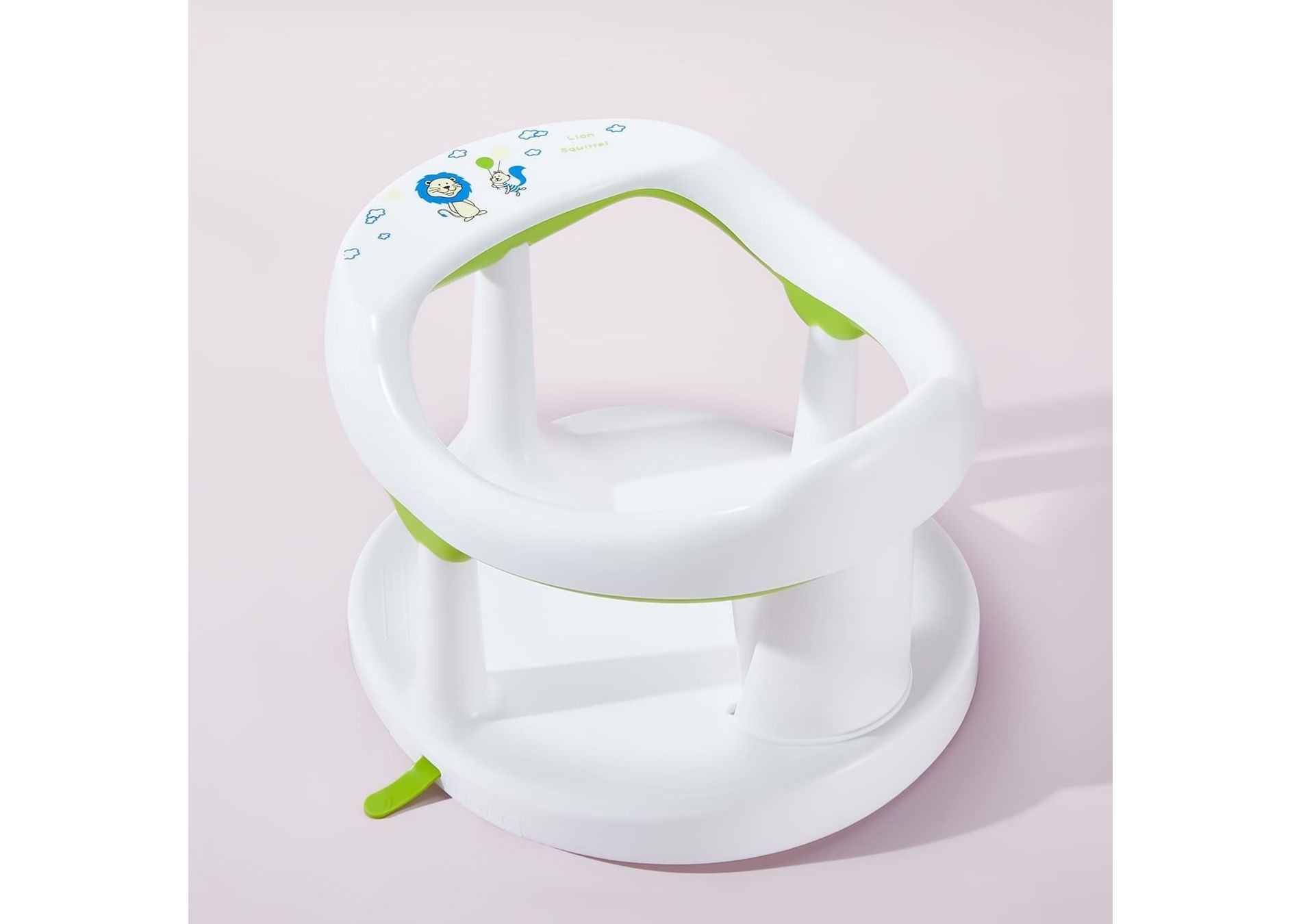 Angel Sar Baby Bath Seat, Newborn Shower Chair Bathtub Seat Cushion with Wrap-Around Support, White, for 6 Months & Up