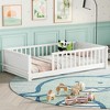 Twin Size Platform Bed with Built-in Book Storage Rack - 2 of 4