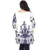 Women's Plus Size Scoop Neck Printed Yanette Tunic Top - White Mark - 3 of 3