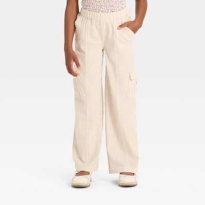 Girls' Pull-On Wide Leg Cargo Pants - Cat & Jack™