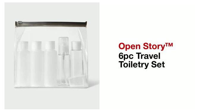 6pc Travel Toiletry Set - Open Story&#8482;, 2 of 5, play video