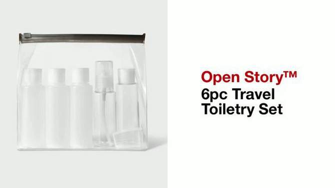 6pc Travel Toiletry Set - Open Story&#8482;, 2 of 5, play video
