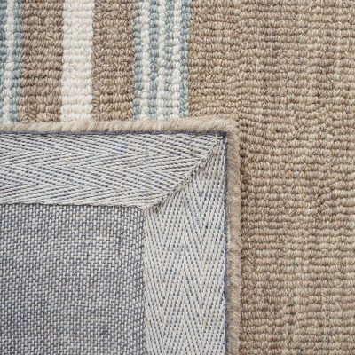 Ivory and Brown Hand-Tufted Wool Rectangular Rug